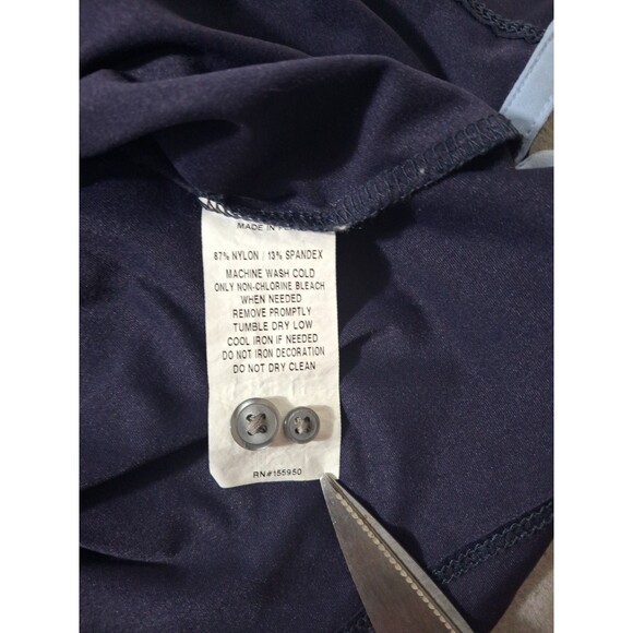 Greyson Polo Shirt Mens XL Navy Blue Stretch S/S  Golf Performance Logo Stretch - Picture 5 of 9